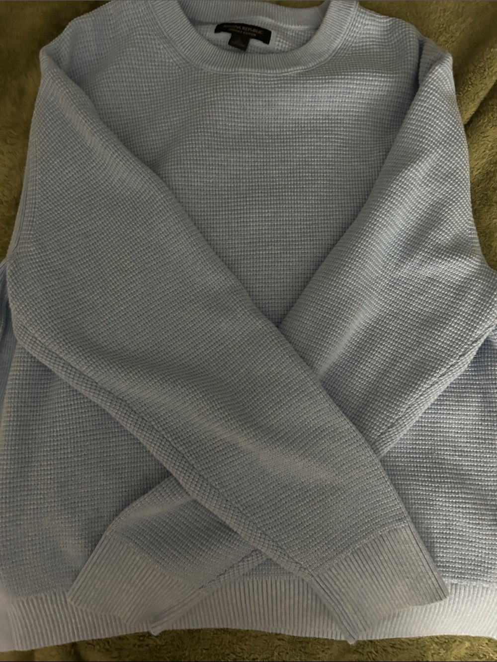 Light Blue Waffle Knit Women's Sweater - Unbranded